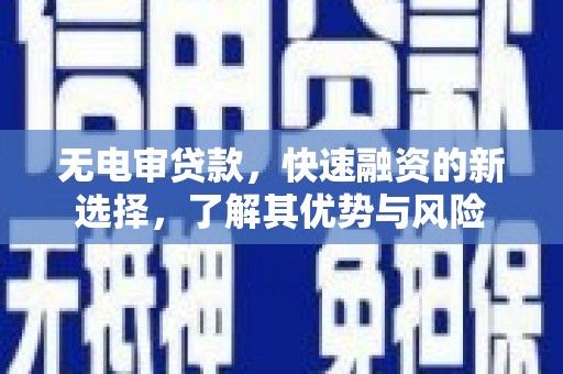 保靖无电审贷款，快速融资的新选择，了解其优势与风险