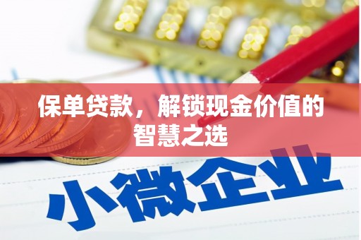 保靖保单贷款，解锁现金价值的智慧之选