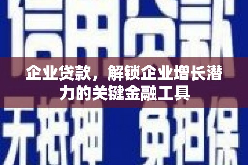保靖企业贷款，解锁企业增长潜力的关键金融工具