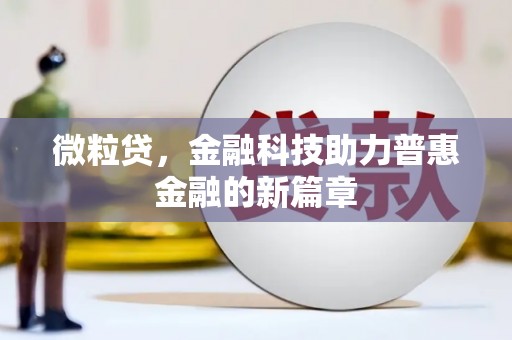 保靖微粒贷，金融科技助力普惠金融的新篇章